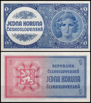 Чехословакия 1 крона 1946 (UNC Pick 58)
