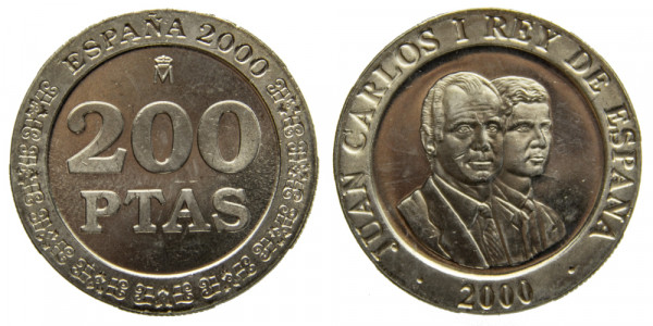 Испания, 200 песет 2000 год