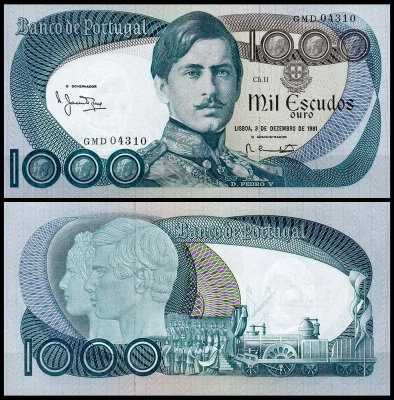 Португалия 1000 эскудо 1981 (UNC Pick 175c)
