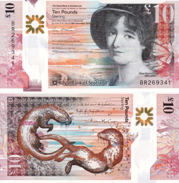 Шотландия 10 фунтoв 2016 (UNC Pick 371)