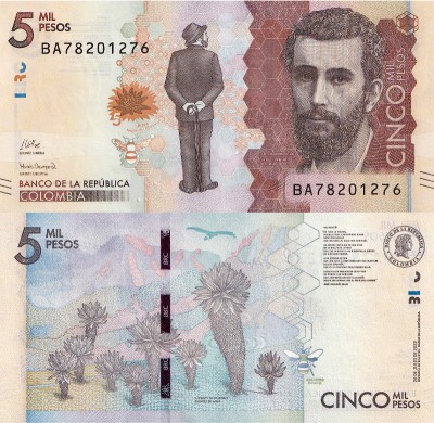 Колумбия 5000 песо 2022 (UNC Pick 459h)