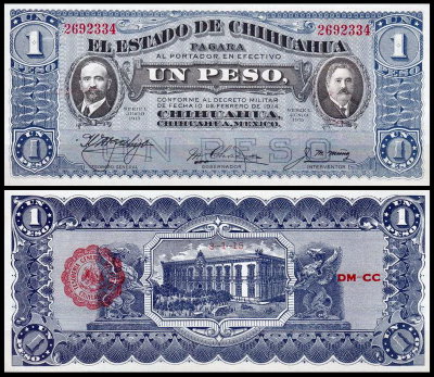 Мексика 1 песо 1914 (UNC Pick S530)