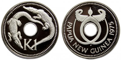 Папуа Новая Гвинея, 1 кина 1975 год, ПРУФ