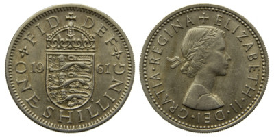 Англия, 1 шиллинг 1961 год