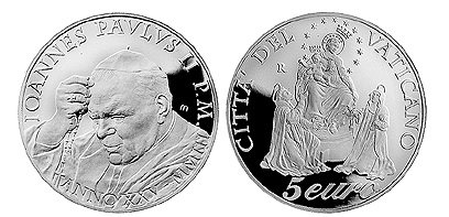 Ватикан, 5 евро 2003 год, Международный год четок, ПРУФ