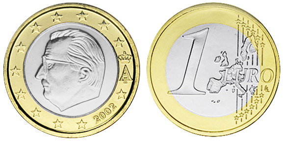 Бельгия, 1 евро 2003 (UNC, биметалл)