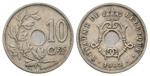 Бельгия, 10 сантимов 1902 год