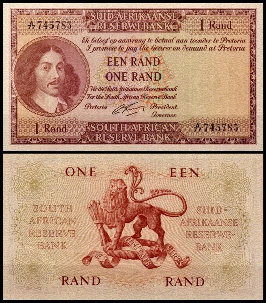 ЮАР 1 ранд 1961-1965 (UNC Pick 103)