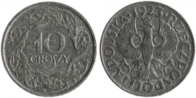 Польша, 10 грошей 1923 год