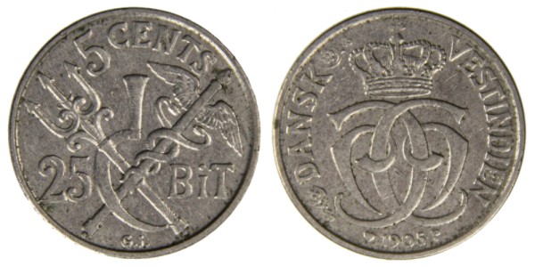 Датская Вест-Индия 5 центов 1905 год