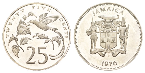 Ямайка, 25 центов 1976 год
