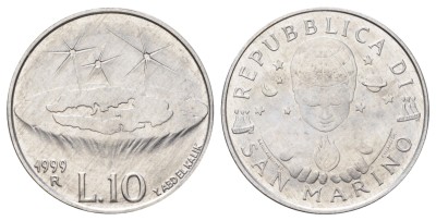 Сан Марино, 10 лир 1999 год