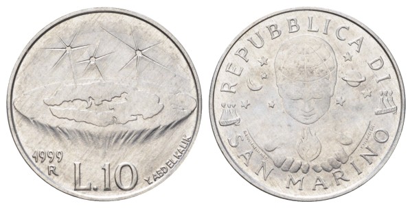 Сан Марино, 10 лир 1999 год