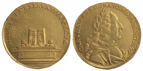 Франкфурт, 2 дуката 1742 год