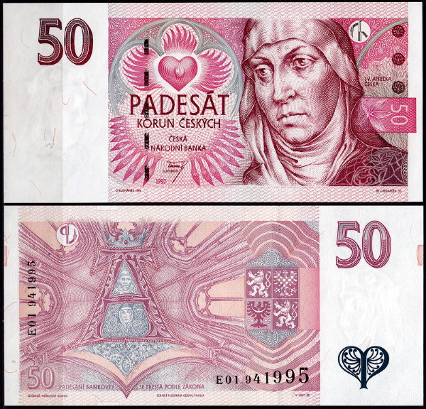 Чехия 50 крон 1994 (UNC Pick 11)