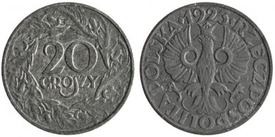 Польша, 20 грошей 1923 год