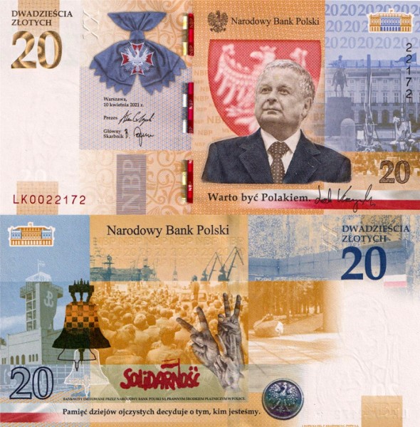 Польша 20 злотых 2021 (UNC Pick NEW)