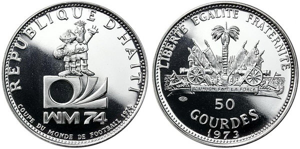 Гаити, 50 гурд 1973 год, ЧМ по футболу в Германии, ПРУФ