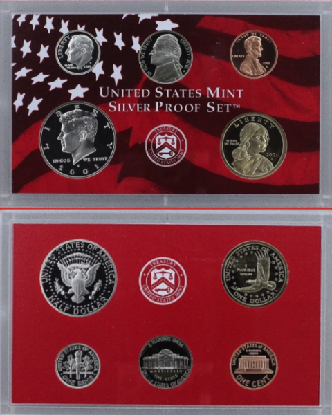 США, Годовой набор 2001 год, Серебро