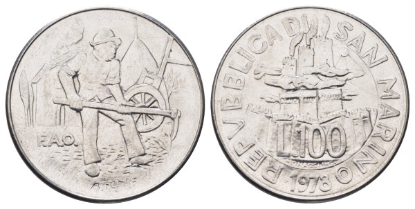Сан Марино, 100 лир 1978 год