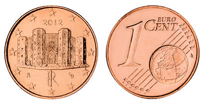 Италия, 1 цент 2012 (UNC, медь)
