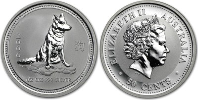 Австралия, 50 центов 2006 год - год собаки