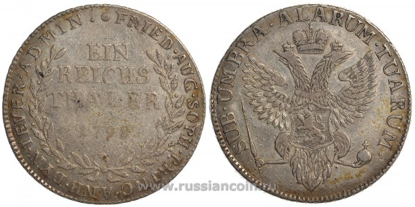 Йевер, 1 талер 1798 год