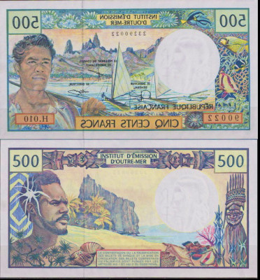 Тихоокеанские территории 500 франков 1992 (UNC Pick 1d)