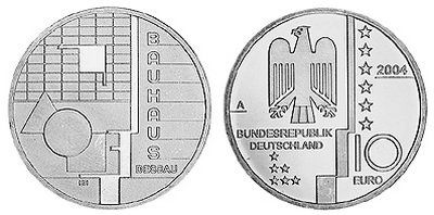 Германия, 10 евро 2004 A (UNC) Высшая школа строительства Баухаус в Дессау