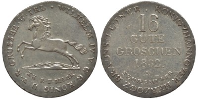 ГАННОВЕР 16 ГУТЕГРОШЕН 1832 ВИЛЬЯМ IV