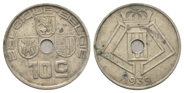 Бельгия, 10 сантимов 1939 год