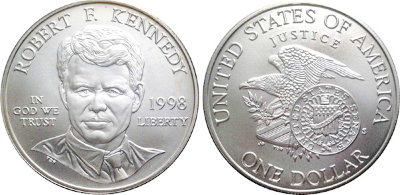 США, 1 доллар 1998 год, Роберт Френсис Кеннеди