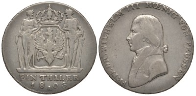 Пруссия 1 талер 1803 А, PRUSSEN ошибка!