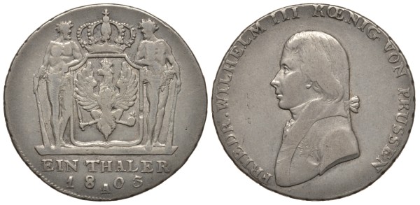 Пруссия 1 талер 1803 А, PRUSSEN ошибка!
