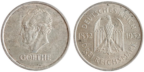 Германия, 3 марки 1932A год