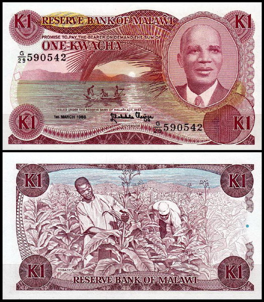 Малави 1 квача 1986 (UNC Pick 19a)