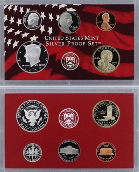 США, Годовой набор 2008 год, Серебро