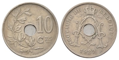 Бельгия, 10 сантимов 1929 год