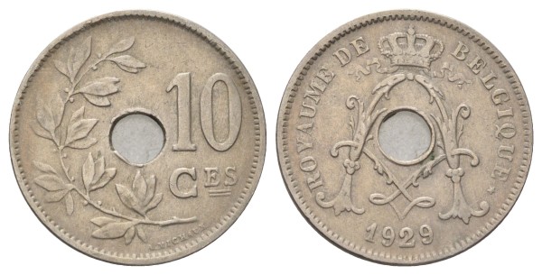 Бельгия, 10 сантимов 1929 год