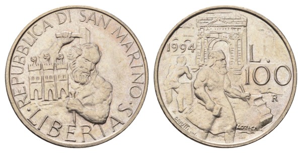 Сан Марино, 100 лир 1994 год