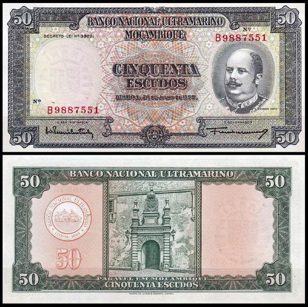 Мозамбик 50 эскудо 1958 (AUNC Pick 106)