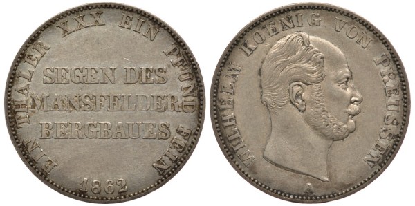 Пруссия 1 талер 1862
