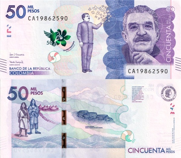 Колумбия 50000 песо 2019 (UNC Pick 462)