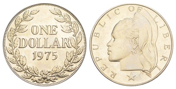 Либерия, 1 доллар 1975 год