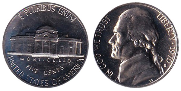 США, 5 центов 1970 год S