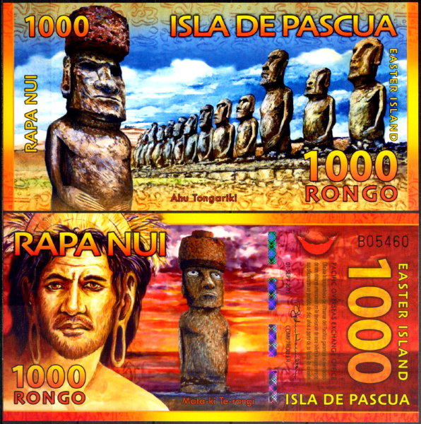Остров Пасхи 1000 ронго 2011 год. UNC