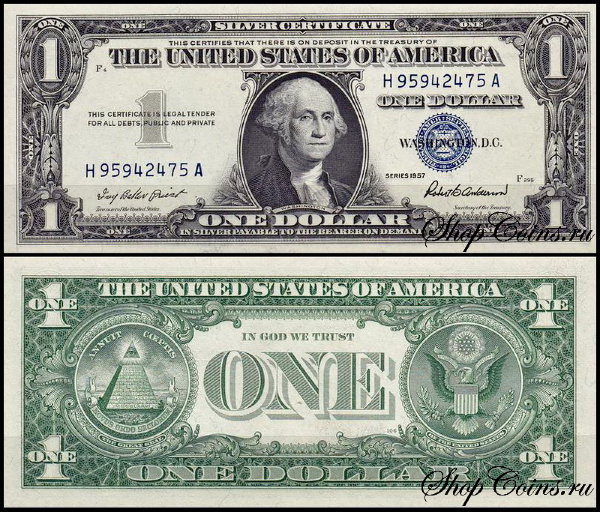 США 1 доллар 1957 (UNC Pick 419) 