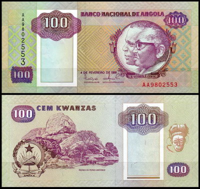 Ангола 100 кванза 1991 (UNC Pick 126)