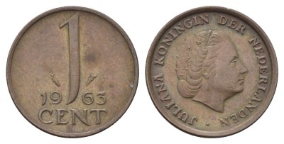 Нидерланды 1 цент 1963 год