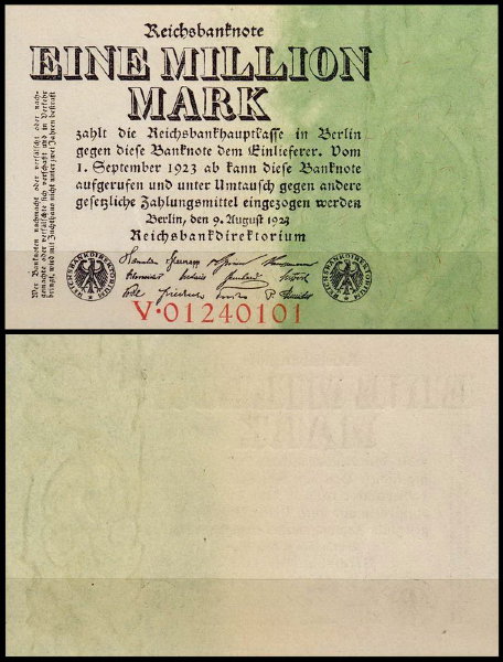 Германия 1.000.000 марок 1923 UNC P.101